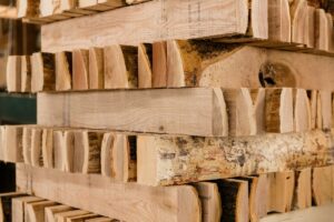 Rough cut lumber